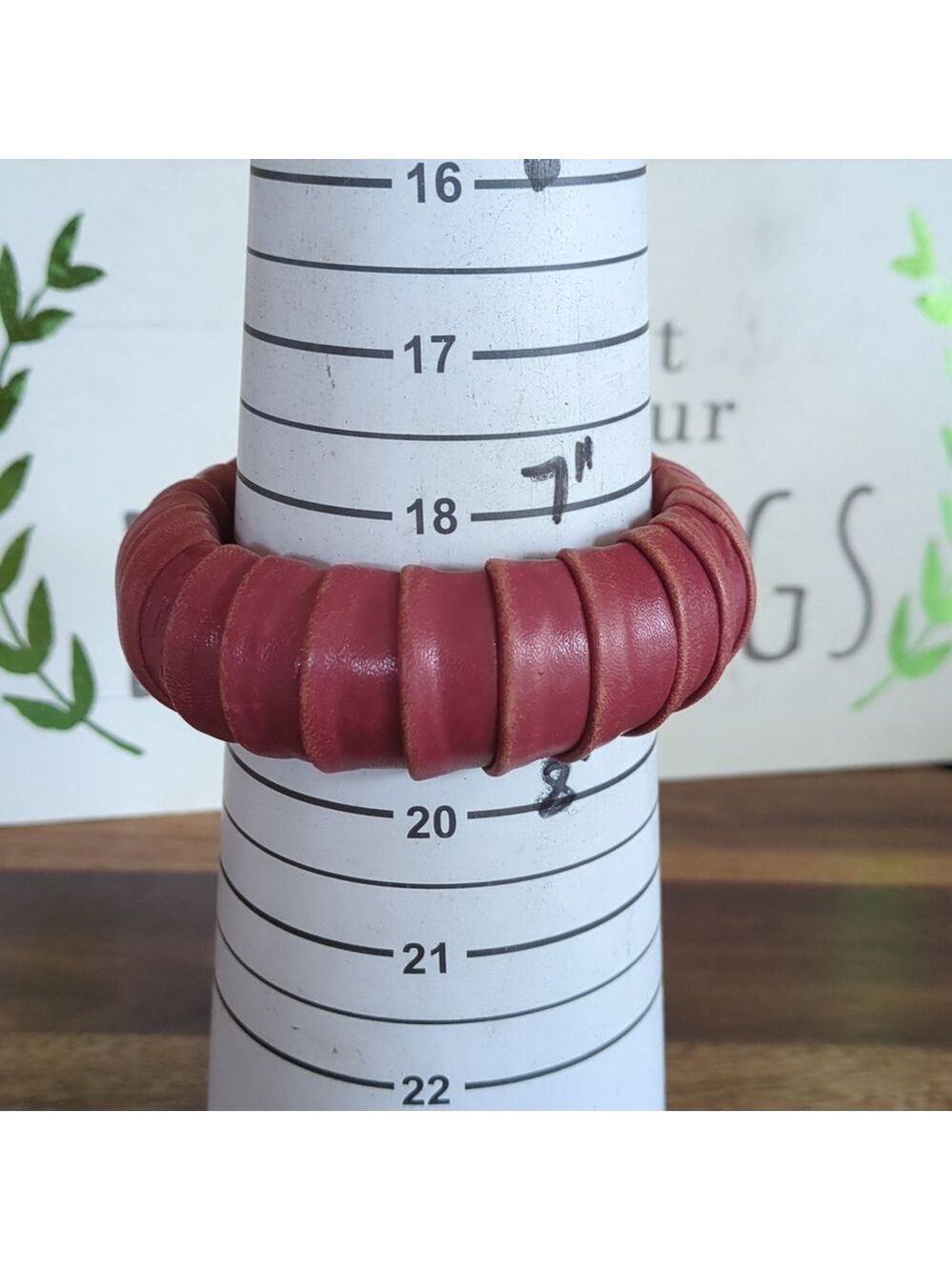 Imprints Mauve Pink Leather Cuff, Made In‎ India